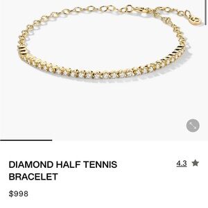 Mejuri 14K Gold Diamond Half-Tennis Bracelet